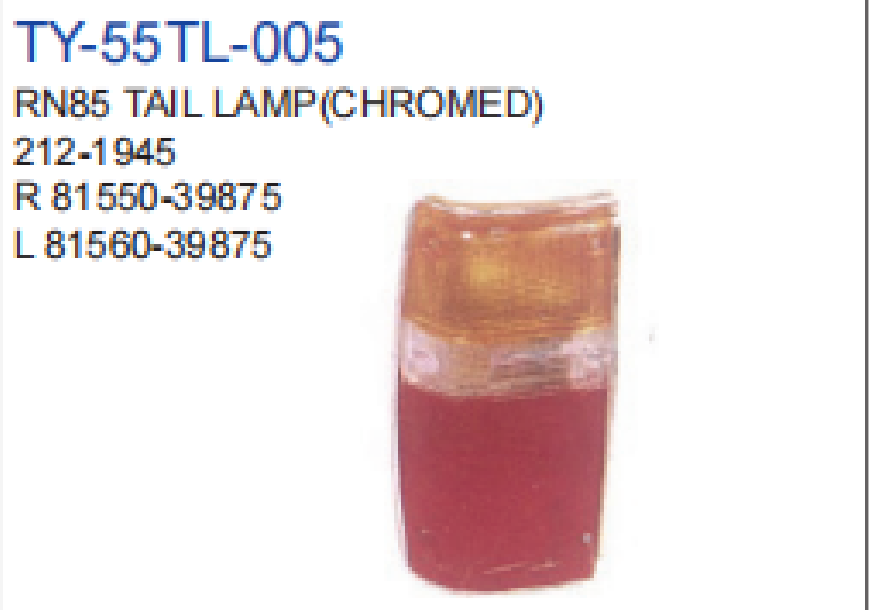 Rn85 Tail Lamp — TY-55TL-005